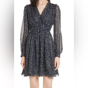 NWT KATE SPADE Night Sky Lurex Dot Mini Dress Size 2